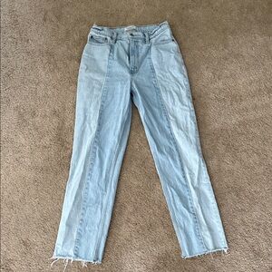 Abercrombie & Fitch Two Toned Straight Leg Jeans